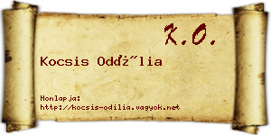Kocsis Odília névjegykártya
